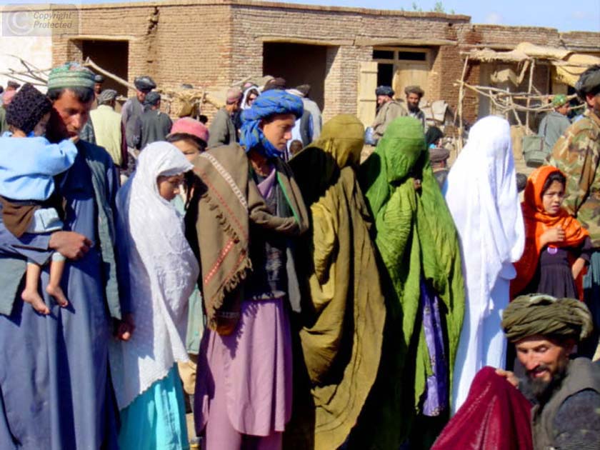 Women in Burkas Shopping